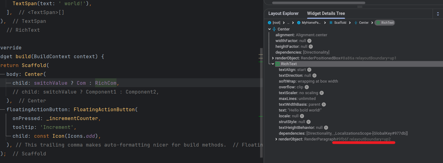 切换时的RenderObject1
